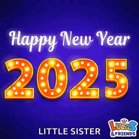 Lucas And Friends Wishes A Happy New Year To Little Sister GIF