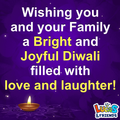 Lucas And Friends Wishing Bright Joyful Diwali GIF