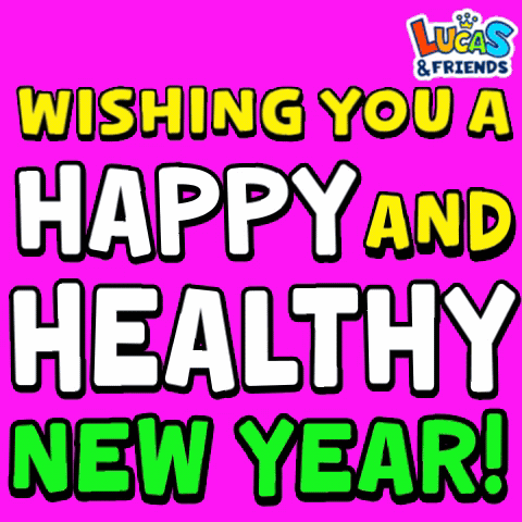 Lucas and Friends Wishing Happy Healthy New Year