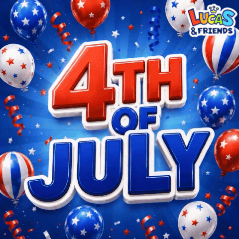 Lucas & Friends 4th of July Balloons Confetti