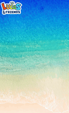 Lucas & Friends Beach Poster
