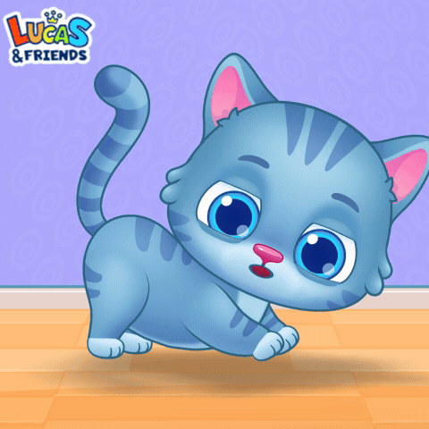 Lucas & Friends Blue Cat GIF