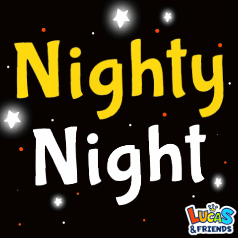 Lucas & Friends Nighty Night Logo GIF