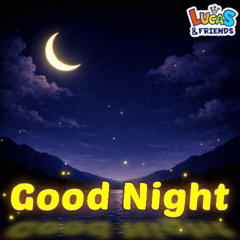 Lucas & Friends Poster with Crescent Moon