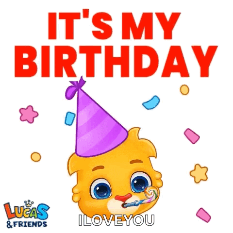 Lucas & Friends Sticker It's My Birthday I Love You