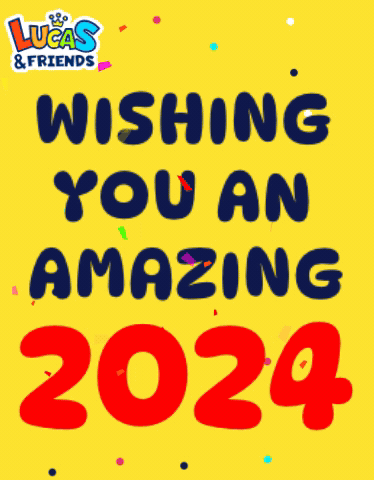 Lucas & Friends Wishing You 2024 GIF