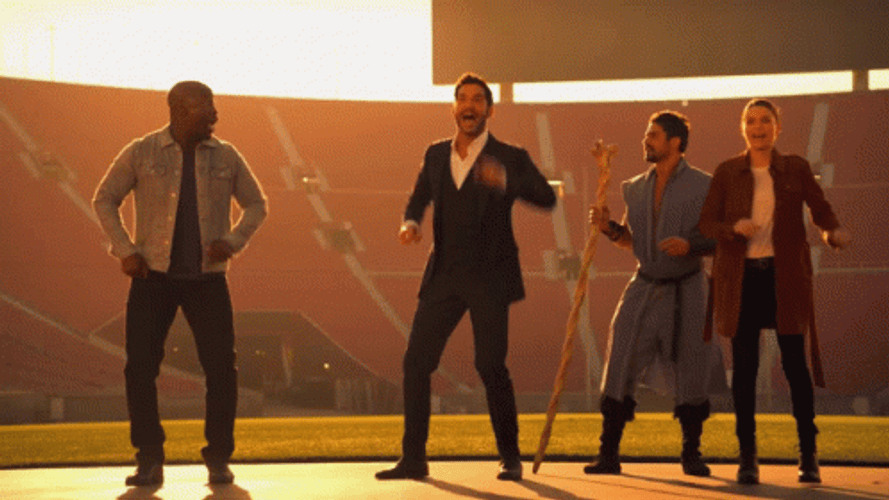 Lucifer Characters Dancing Mc Hammer Style GIF