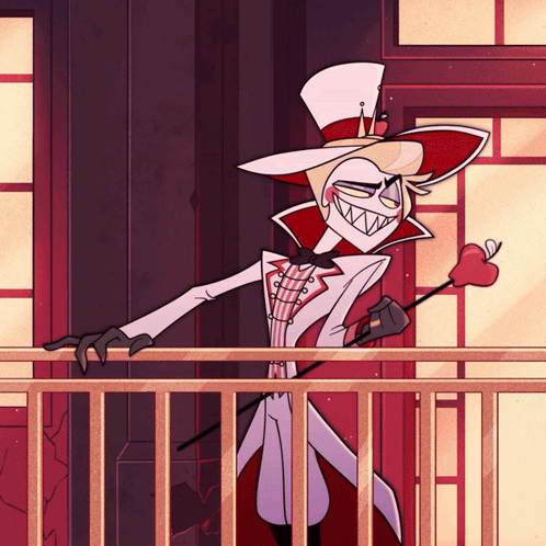 Lucifer Hazbin Hotel Singing In Veranda GIF