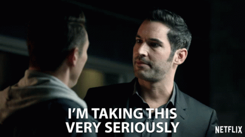 Lucifer Morningstar Im Serious GIF