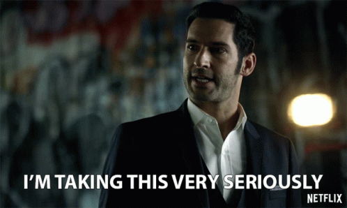 Lucifer Morningstar Im Serious GIF