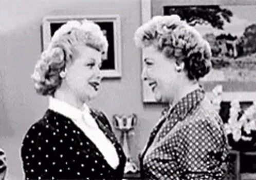 Lucille Ball Friend Hug GIF