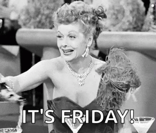 Lucille Ball Spilling Wine Friday Feeling GIF