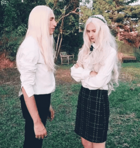 Lucius Malfoy And Narcissa Malfoy Talking GIF