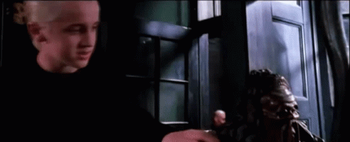 Lucius Malfoy Hitting Draco Hand GIF