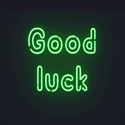 Green Good Luck Message GIF