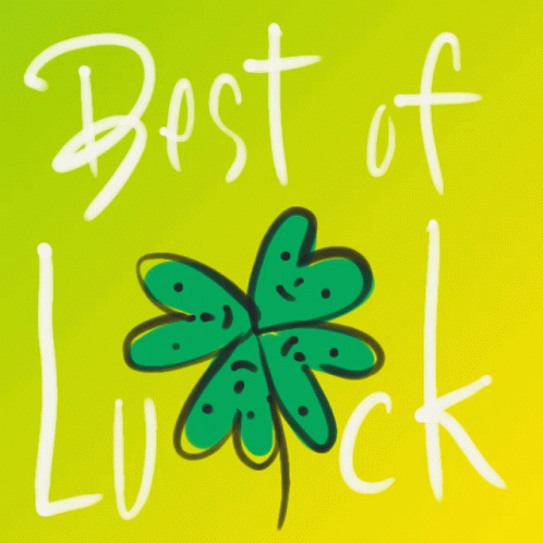 Best Of Luck Green Leaf GIF