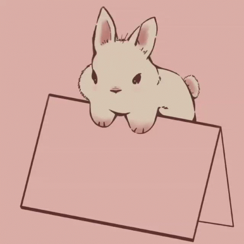 Pink Rabbit Good Luck GIF