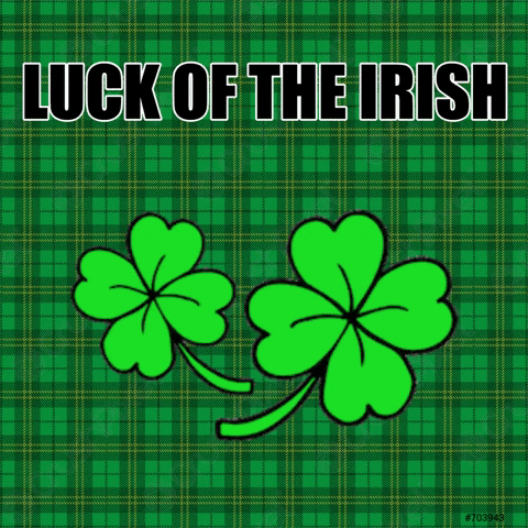 Lucky Four Leaf Clovers Luck Of The Irish GIF