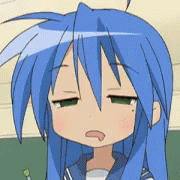 Lucky Star Anime Girl Sleepy Drooling GIF
