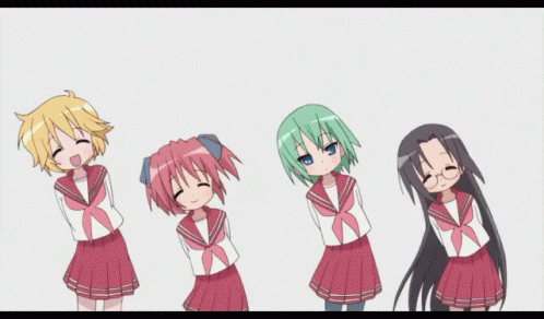 Lucky Star Anime Girls Dance Sway GIF