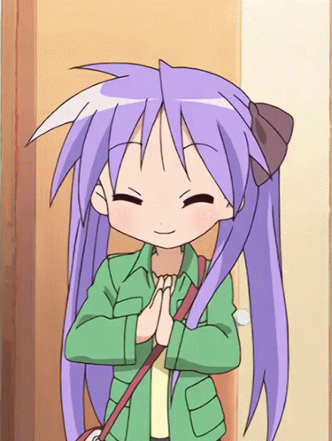 Lucky Star Kagami Hiiragi Smile Happy Cute GIF