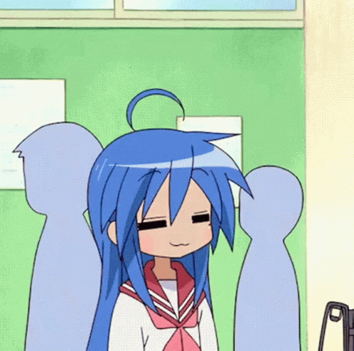 Lucky Star Konata Izumi Kagami Hiiragi Friends GIF
