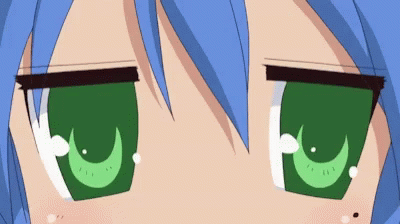 Lucky Star Konata Izumi Side Stare Eyes GIF
