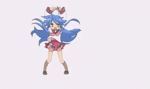 Lucky Star Konata Izumi Solo Dance Animation GIF