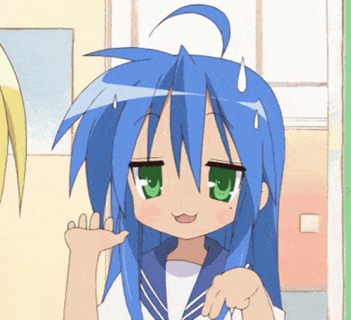 Lucky Star Konata Izumi Talking Fast Hands GIF