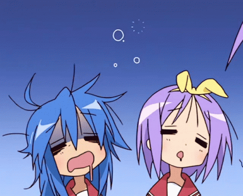 Lucky Star Konata Izumi Tsukasa Hiiragi Sleep GIF