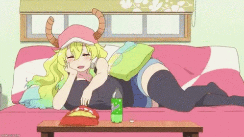 Lucoa Anime Eating Chips GIF