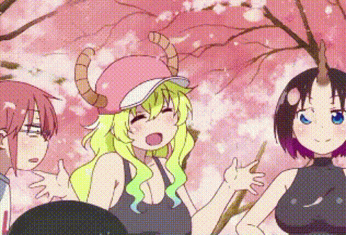 Lucoa Anime Falling Petals GIF