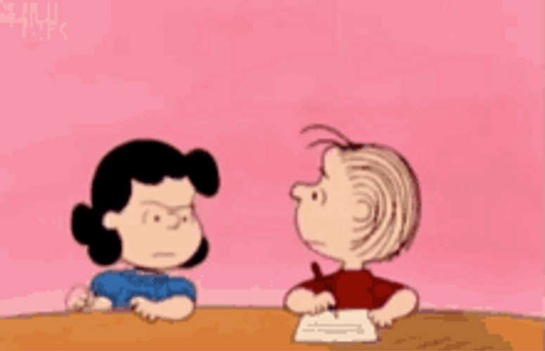 Lucy Peanuts Angry Punching GIF