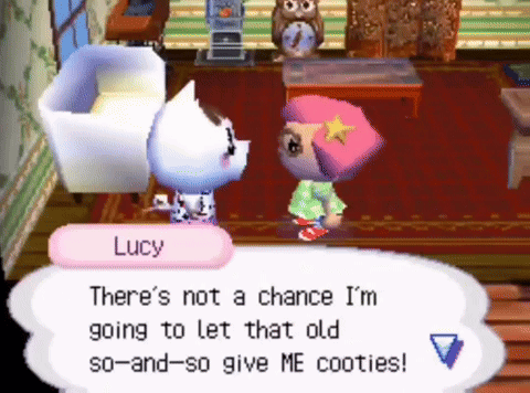 Lucy Talking To Cat In Video Game GIF