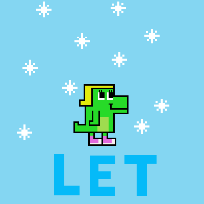 Lucy The Dinosaur Let It Snow Day GIF