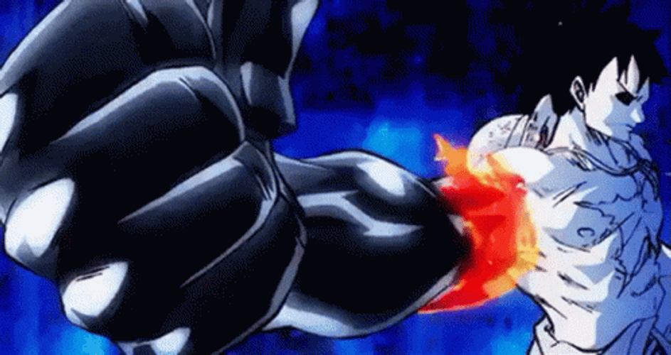 Luffy Arm Fire Expanding Gear 5  GIF