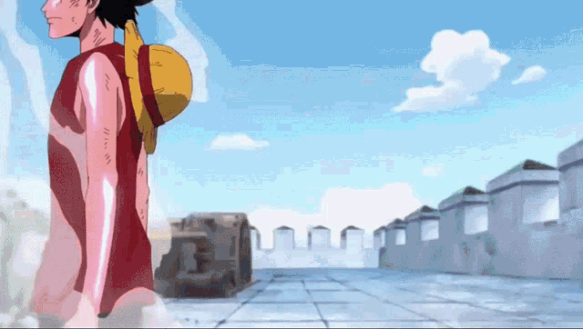Luffy Elastic Punch GIF