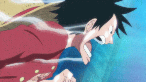 Luffy Fighting Alongside Portgas To Beat Hody Jones GIF