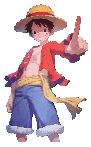 luffy from one piece giving a thumbs up