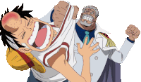 Luffy Garp Sticker GIF