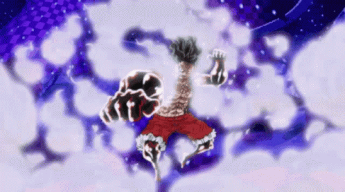 Luffy Gear 4 Cloudy Figure GIF