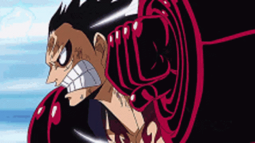 Luffy Gear 4 Trembling In Fight GIF
