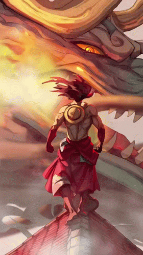 Monkey D Luffy Gear 5 Dragon Warrior GIF