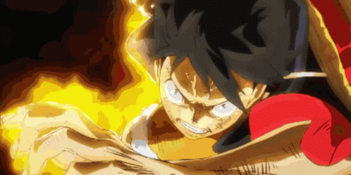Monkey D Luffy Barrage Of Gear 5 Attacks GIF