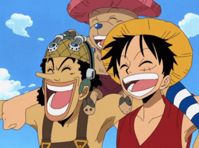 Luffy Gear 5 Startled Reactions GIF
