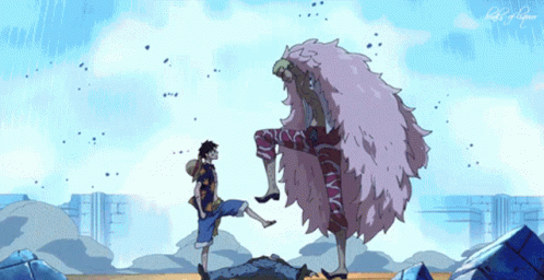 Luffy Haki Vs Doflamingo GIF