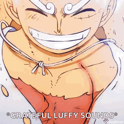Luffy Smiling Says Grateful Luffy Sounds GIF