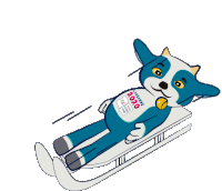 Luge Yodli Sticker GIF