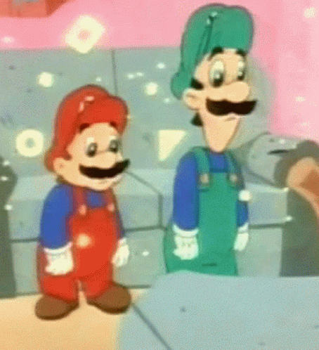 Mario And Luigi Bowing Head Loop GIF