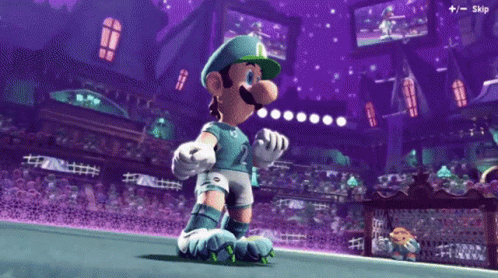 Luigi Dancing In Arena GIF